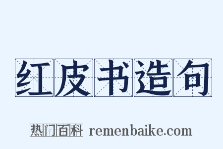 红皮书造句是什么意思的图片